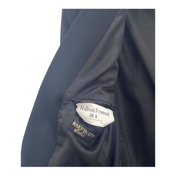 Raffinati Gold Formal Black Tuxedo Style Jacket Polyester Made In USA 39‎ S - Picture 6 of 8